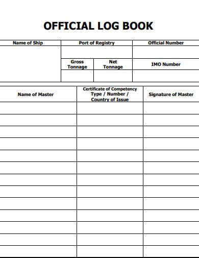 logbook or log book.